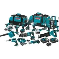 Makita XT1501 18V LXT Lithium-Ion Cordless 15-Pc. Combo Kit