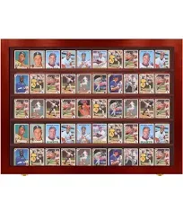 Pennzoni Baseball Card Display Case 50 Ungraded Cards Acrylic Frame