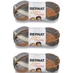 Bernat Softee Chunky Stillness Yarn - 3 Pack of 80g/2.8oz - Acrylic - 6 Super Bulky - 77 Yards - Knitting/Crochet