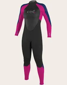 O&#039;Neill Youth Epic 3/2mm Back Zip Full Wetsuit Black/Capribrz<wbr/>/Mist