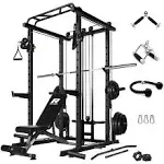 RitFit PPC03 Power Cage Home Gym Package - 1.8K Black