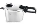 Fissler Vitavit Premium Pressure Cooker with Steamer Insert, 6.3 Quart