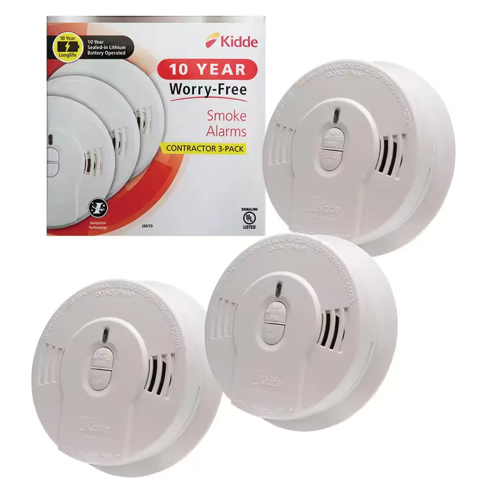 Kidde Smoke Detector, 10-Year Battery, LED Indicators, Replacement Alert, Test-Reset Button