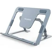 Yangkelly Tablet Stand Foldable and Adjustable, Aluminum Alloy Desktop Holder Drawing Stands Dock for iPad 7 to 12.9, Foldable Mobile Phones, Surfaces etc (Silver)