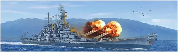 Atlantis Plastic Model Kit - USS Wisconsin BB-64 Battleship 16"