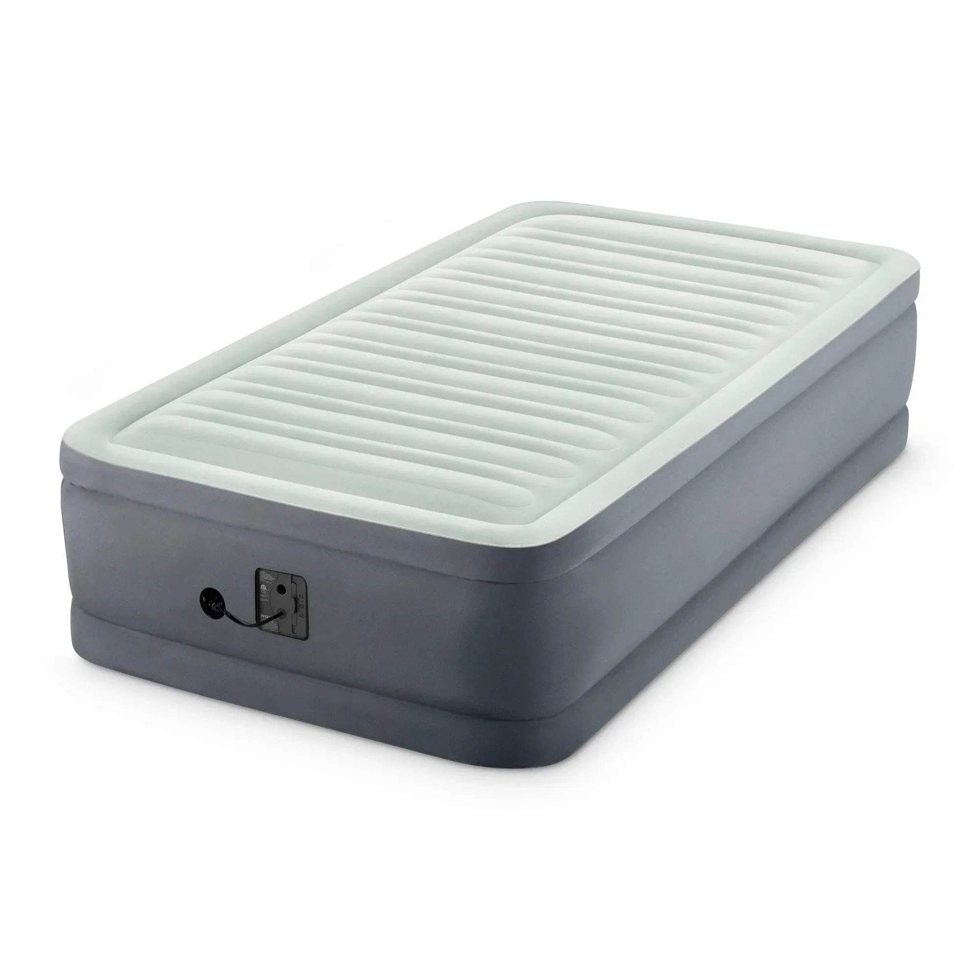 Intex PremAire I Fiber-Tech Elevated Air Mattress Bed with Built-In Pump, Twin