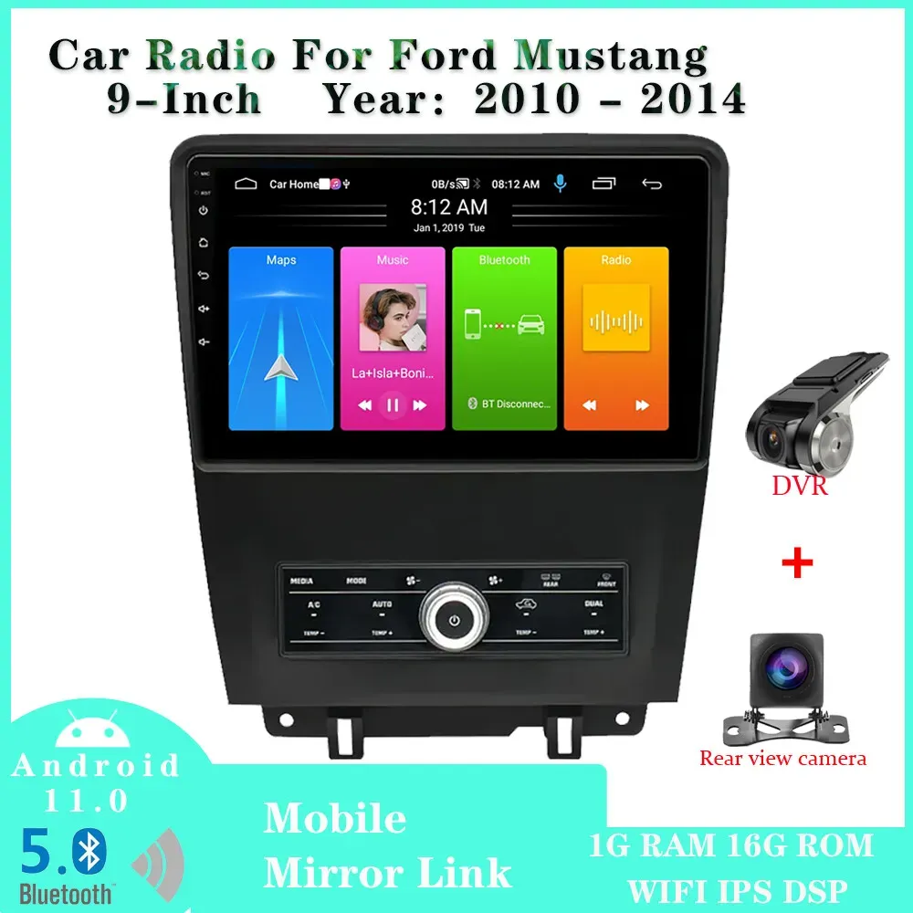 For Ford Mustang 2010-2014 Android Car Radio Stereo multimedia player GPS Navi