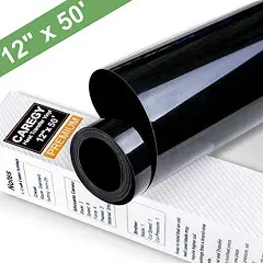 Iron on Heat Transfer Vinyl Roll HTV 12&#039;&#039;x5&#039;Black