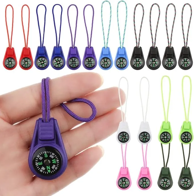 Mini Compass for Kids Compass Keychain，Button Compass Bulk kit，Paracord Hiking Survival Small Compasses，Kids Scout Compass.