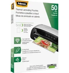 Fellowes Thermal Laminating Pouches - Letter, 5 mil, 200 Pack