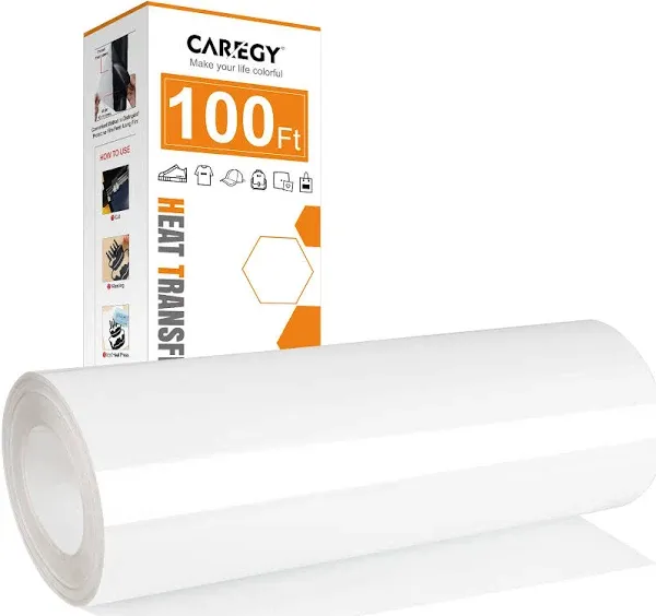 CAREGY Heat Transfer Vinyl HTV for T-Shirts 12 Inches Roll