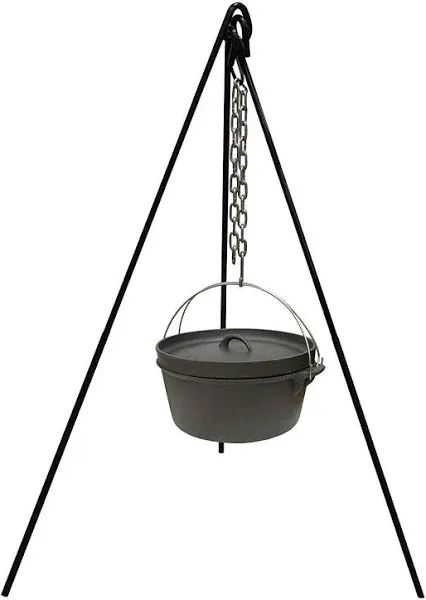 Cuisiland Camping Tripod Campfire Cooking Dutch Oven Tripod Adjustable Grill Tripod for Outdoor Campfire Cooking Camping, Picnic