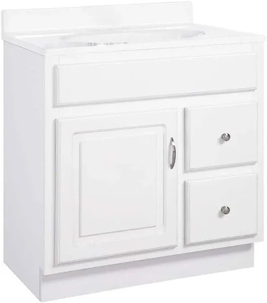 Design House Concord 1-Door 2-Drawer Bathroom Vanity without Top, Unas