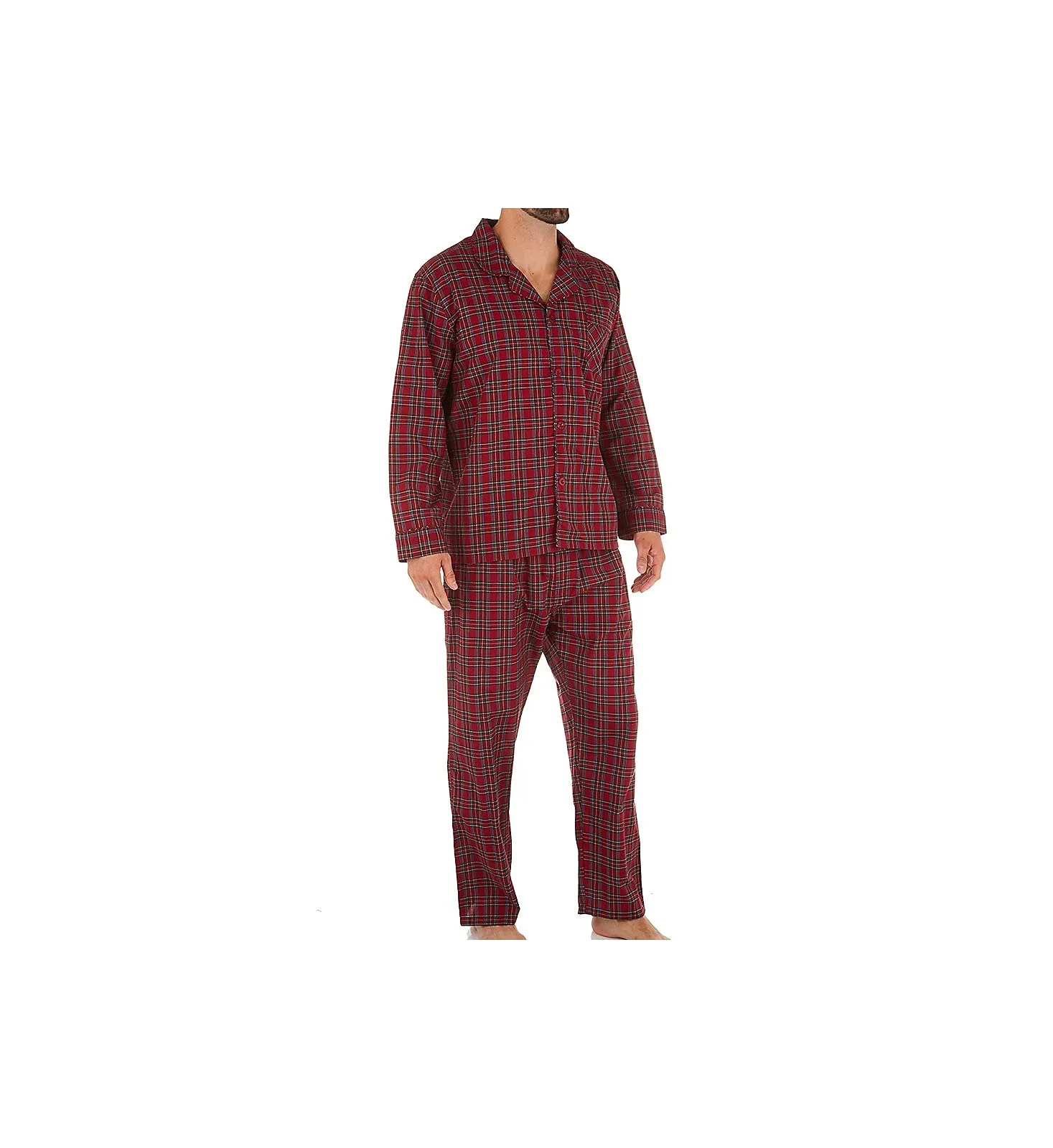 Hanes Men's Big Men's Classics Broadcloth Woven Pajama Set