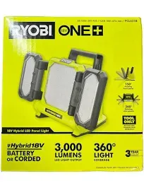 Ryobi PCL631B ONE+ 18V Cordless Hybrid LED Panel Light (Tool Only)