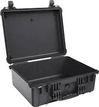 Yellow &amp; Black Pelican 1550 case. No foam - empty.