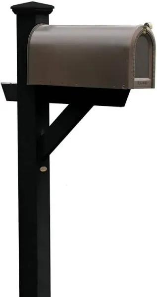 Highwood Hazleton Mailbox Post, Black