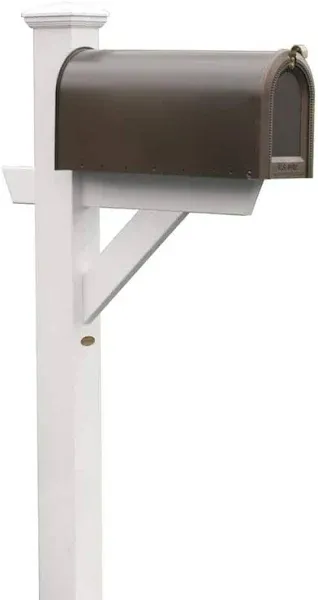 Highwood AD-MLBX1-WHE Hazelton Mailbox Post, Standard, White