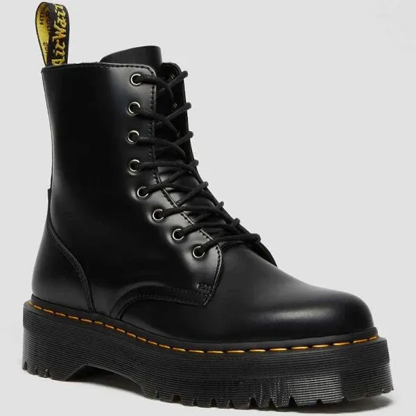 DR. MARTENS Platform Jadon Smooth women's black leather amphibians | Faraone.