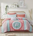 Intelligent Design - Loretta Comforter and Sheet Set - Coral - Twin XL