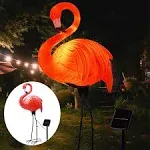 Flamingo Solar Lights Outdoor - Pink Large Flamingo Statue Garden Decor with ...