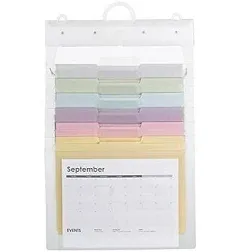 Smead Cascading Wall Organizer 6 Sections Letter Pastel Colors 92064