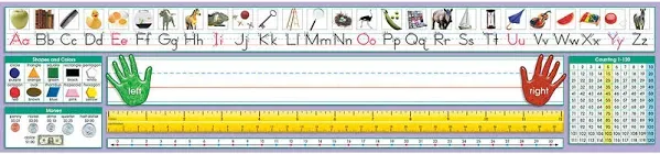 North Star Teacher Resource Traditional Manuscript Desk Plate Large