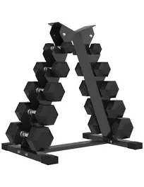 ER KANG Rubber Hex Dumbbell Set with Racks, Multiple Options in 160/200/380/450/550lbs, Strength Training Weight Set Home Gym(New)