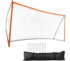 VEVOR Portable Soccer Goal, 12.4x6.4 ft Adults Kids Backyard Soccer Net, Large Practice Soccer Net, Steel Fiberglass Structure Training Soccer Goal Set, All-Weather Outdoor Soccer Goals with Carry Bag