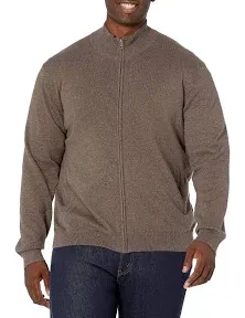 Amazon Essentials Men's Full-Zip Cotton Sweater