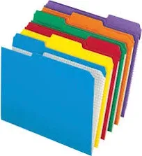 Pendaflex R15213ASST Reinforced Top Tab File Folders, 1/3 Cut, Letter, Assorted, 100/Box