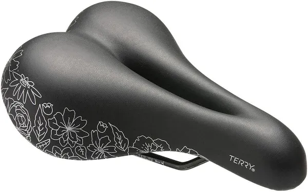 Terry Bike Saddle Womens Cite X Gel Saddle, Bicycle Seat for Women, Wide Comfortable Shock-Absorbing Gel Bike Seat with Center Cutaway