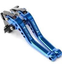 ESPEEDMTC for Yamaha MT-03 2015-2022 Modified CNC Aluminum Alloy 6-Stage Adjustable Short Brake Clutch Lever Accessories (Blue)