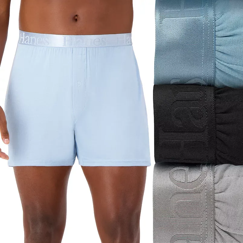 Men's Hanes® Originals Ultimate 3-Pack SuperSoft Knit Boxers