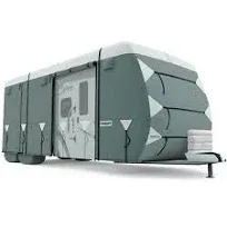 KING BIRD Upgraded Travel Trailer RV Cover, Heavy Duty 5 Layers Anti-UV Top Panel, Durable Camper Cover, Fits 18-20' Motorhome-Breathable, Water-Repellent, Rip-Stop