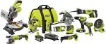 Ryobi P1896 ONE+ 18-Volt Lithium-Ion Cordless Combo Kit (12-Tool)