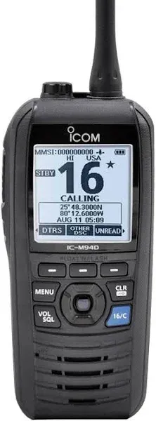 NEW  ICOM IC-M94D AIS &amp; DSC VHF RADIO Marine Transceiver  Traffic Handheld Radio