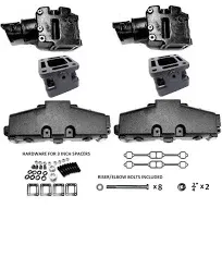 Fasworx Exhaust Manifolds Risers Elbows spacers kit package set compatible with 5.0 5.7 305 350 mercruiser 5.0l 5.7l v8 1983-2001