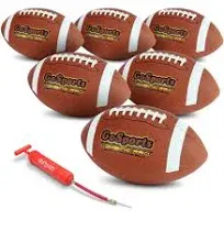 GoSports Combine Football Regulation Size 6-Pack