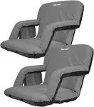 Driftsun 2 Pack Extra Wide Stadium Seats with Back Support - Deluxe Foldable ...