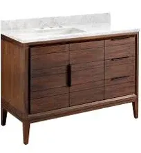 48" Aliso Single Bathroom Vanity Set with Oval Undermount Sink Signature Hardware Finish