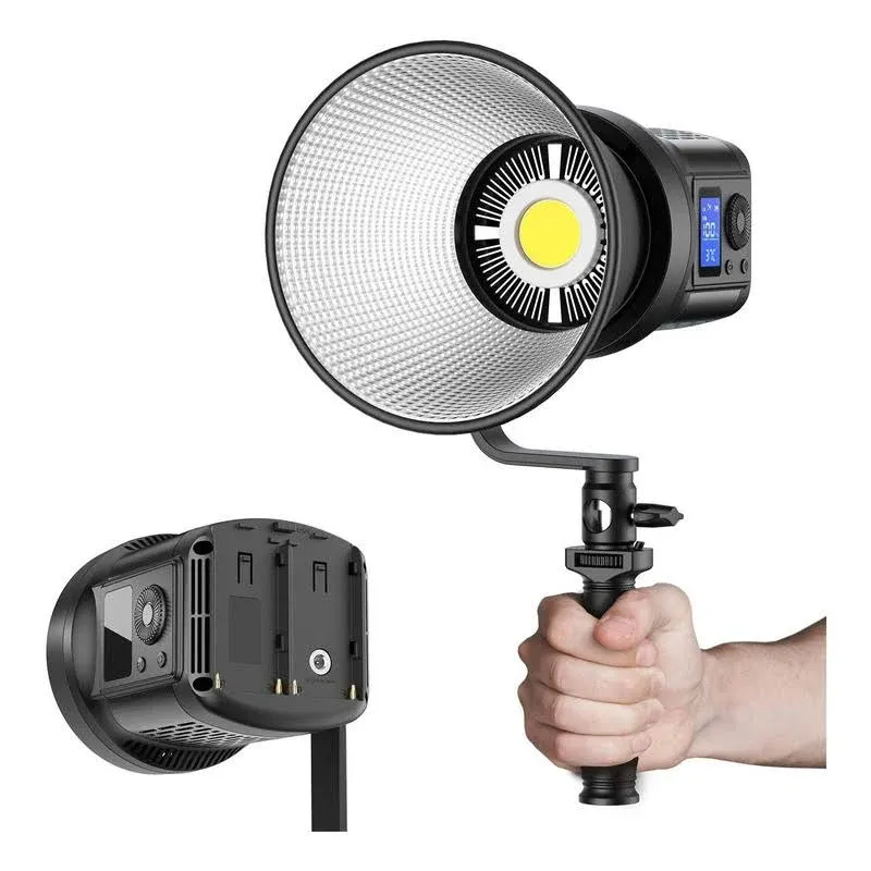 RALENO 80W LED Studio Video Light, Continuous Lighting with 5600K 7200Lux1M CRI 95+ Brightness Adjustable, Efficiency Cooling Fan and Bowens Mount, Fo