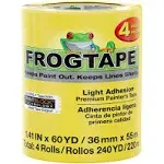 FrogTape Delicate Surface Painter's Tape, Yellow, 1.41 Inches x 60 Yards, 4 Pack (240662)