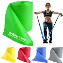 Resistance Bands Professional 8,16, 25, 50 Yards Bulk Rolls. Latex-Free Elastic Physical Therapy Band. No Scent, No Powder - Perfect for Home Exercise, Yoga, Pilates, Gym, Rehab, Workout