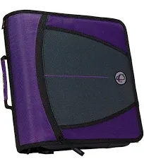 Case-it D-146-PUR 3-Inch Zipper Storage Binder - Purple