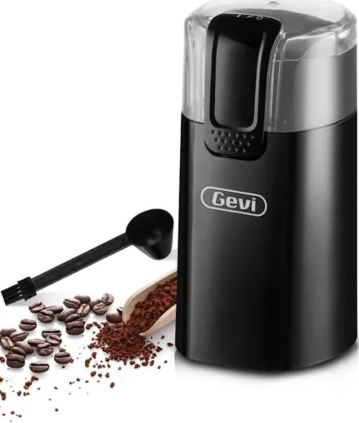 Gevi One-Touch Button Electric Coffee Grinder Coffee Bean Grinder for Coffee Espresso Latte Mochas, Noiseless Operation Coffee Serving Sets