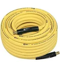 25ft Hybrid Air Hose 3/8&#034; × 1/4&#034; MNPT Fittings, 300 PSI - Flexible and Durable