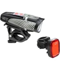 Lumina Pro 1200 and Vmax+ 150 Bike Light Set Combo USB Rechargeable Bicycle Headlight LED Front Light Water Resistant Mountain Road City Commuting Cycling Safety Flash Black/Red