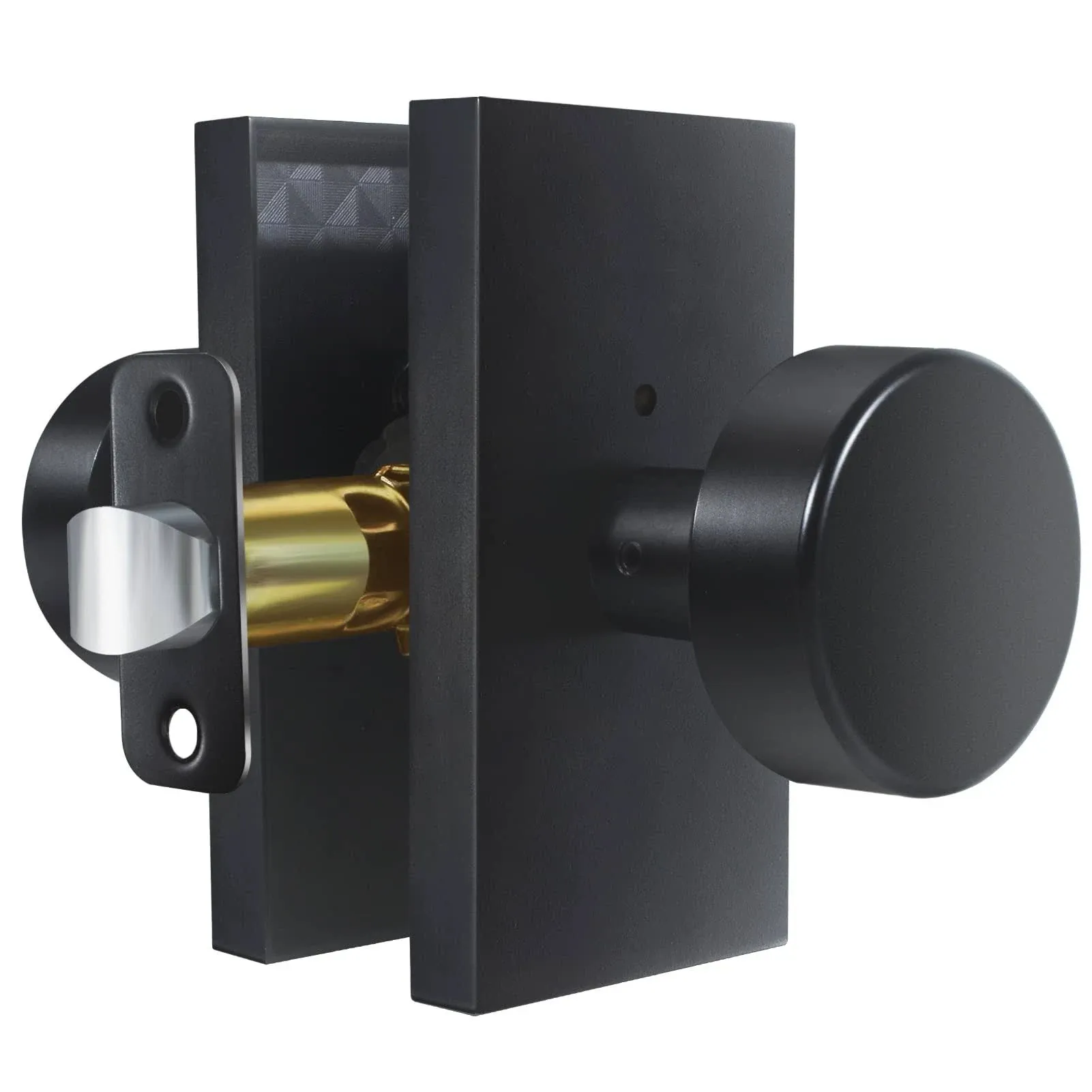 Matte Black Door Knobs Interior,Modern Privacy Door Knob with Lock,Door Handles ...