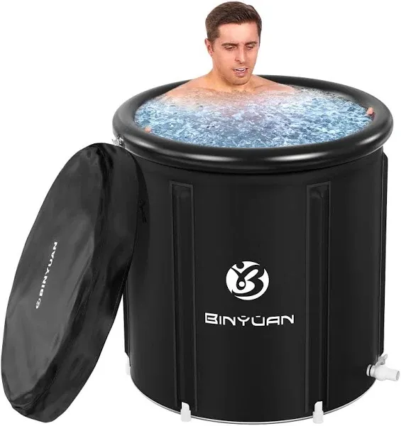 BINYUAN XL Ice Bath Tub for Athletes With Cover 99 Gal Cold Plunge Tub for Re...